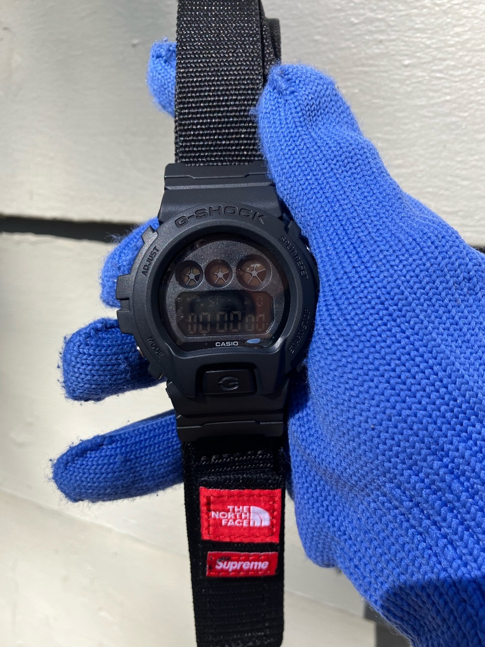 Custom G Shock Supreme collab Black and Red Style